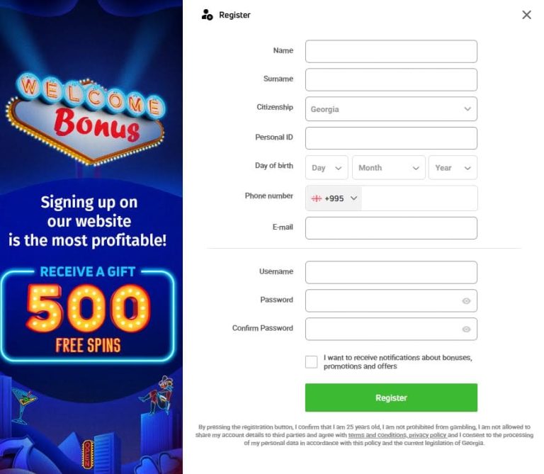 Crystalbet Casino inscription